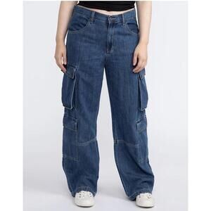 NWOT Cargo wide leg denim by Cello